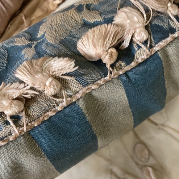 Two Pillow Bundle, Blue Tapestry, Tan Transitional - Picture 5 of 9